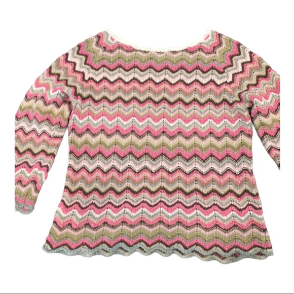 Sigrid Olsen Flame Stitch Crochet Sweater - Picture 2 of 8